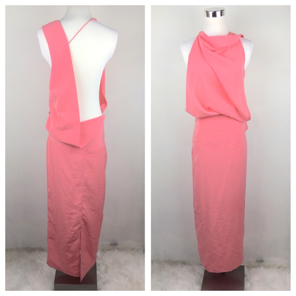 Maurie & Eve Celino Dress Coral Pink Open Side